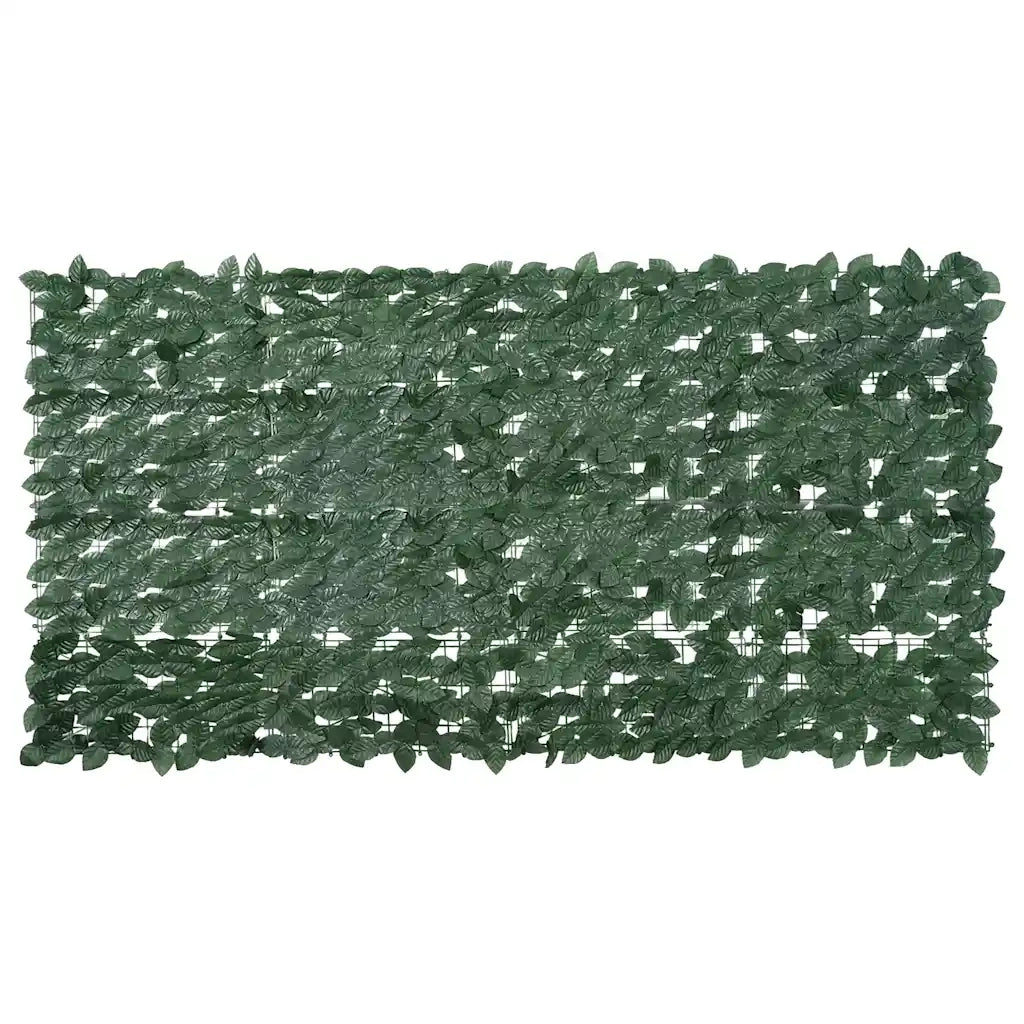 Paravento da Balcone con Foglie Verde Scuro 200x100 cm 367841