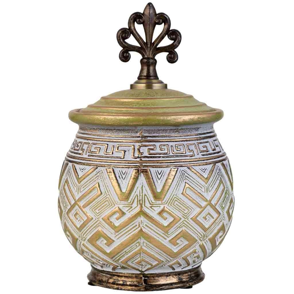 Vaso in ceramica verde, D15x27h cm