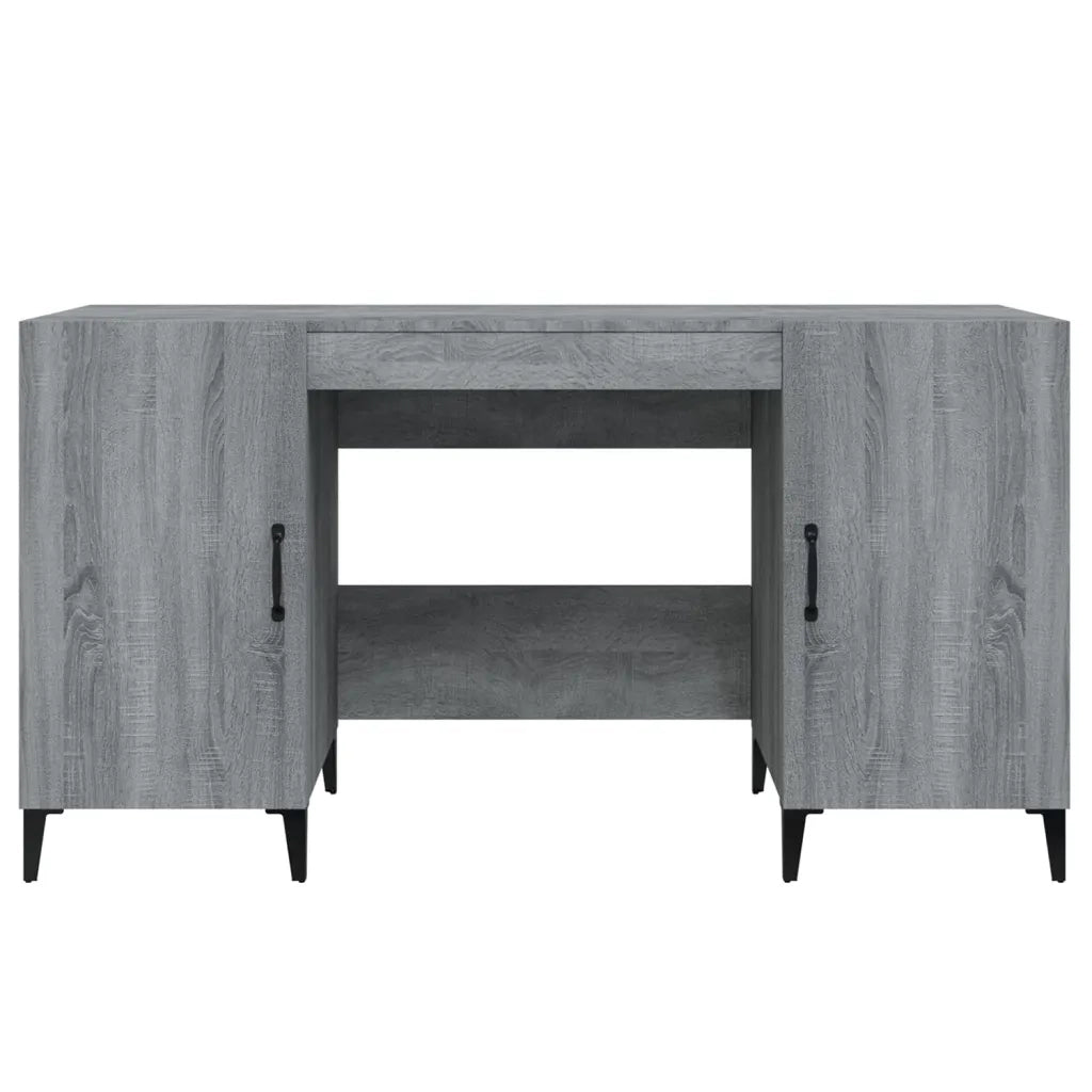 Scrivania Grigio Sonoma 140x50x75 cm in Legno Multistrato 817553