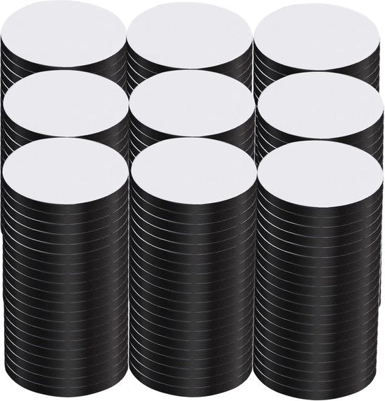 Magnetici Ronde Autoadesivi - 180 Pezzi - 20x2 mm - Ideali per Tavole Magnetiche
