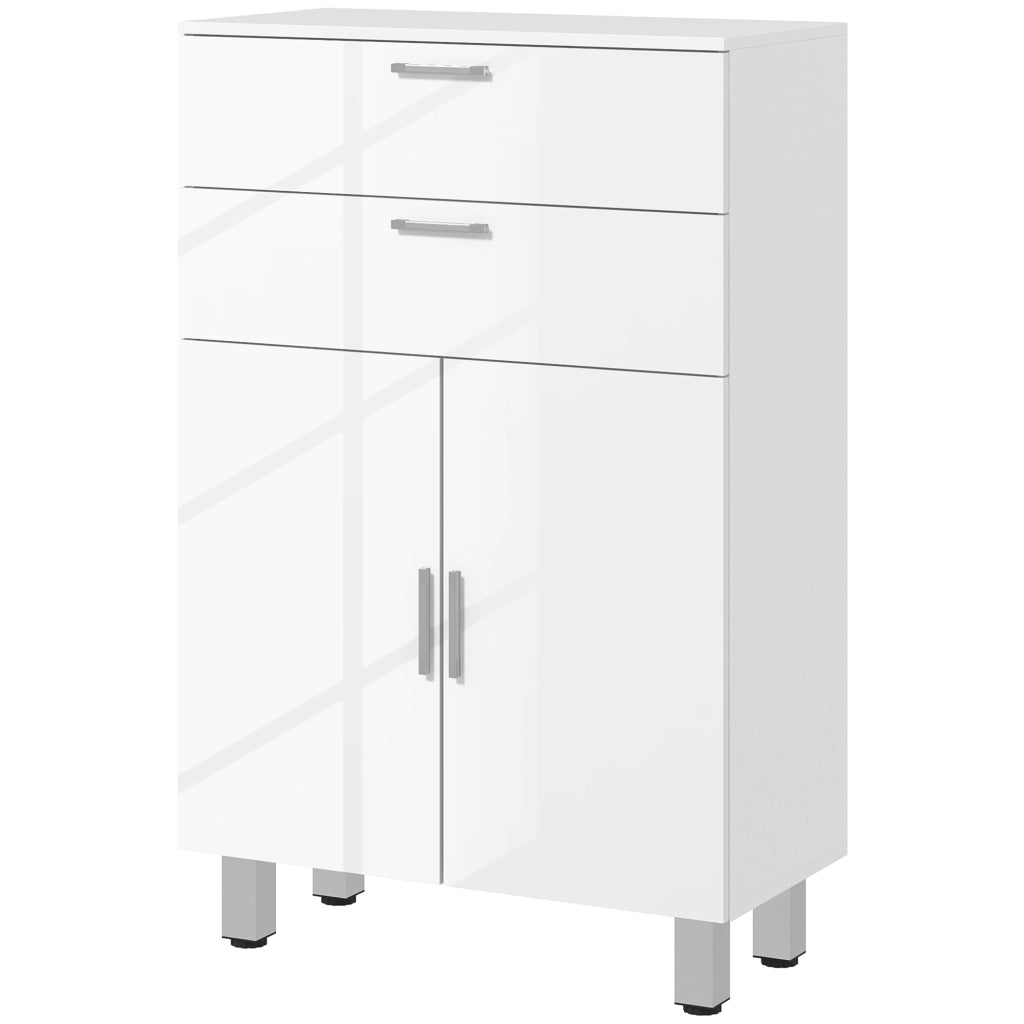 Mobile da bagno con cassetti e ripiani ¨C Minimal ¨C Bianco 60x30x93 cm