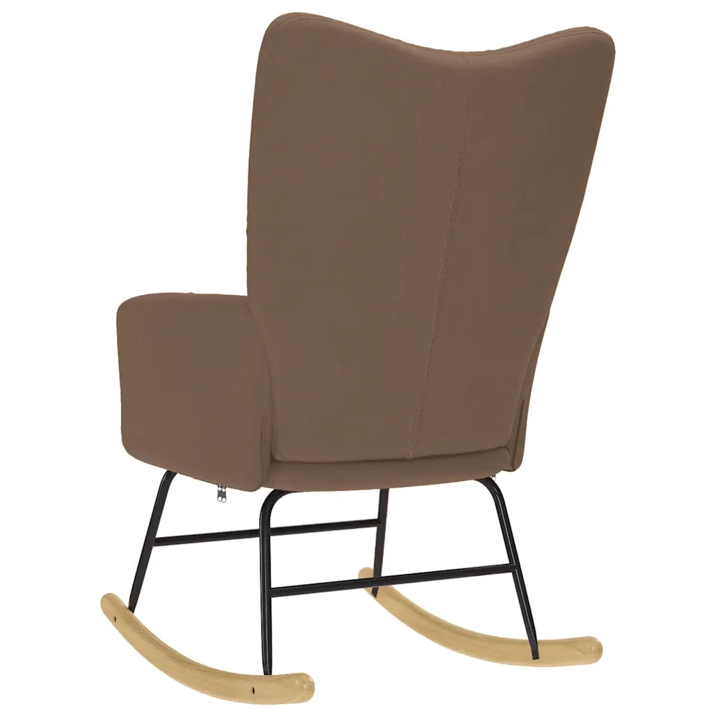 Sedia a Dondolo Marrone in Tessuto 4016793