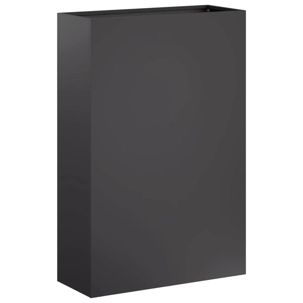 Vaso da giardino 2 pz Nero 40 x 20 x 75 cm 8005429