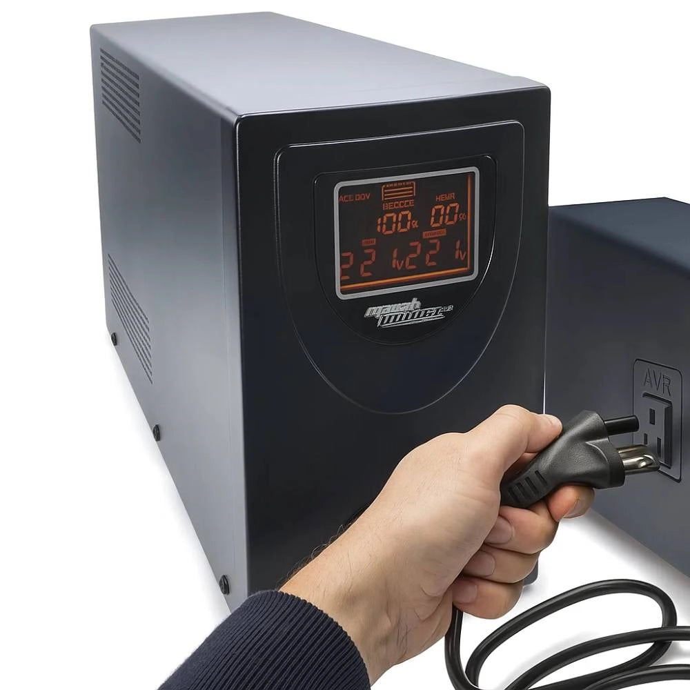 Mach power ups metal con display digitale e stabilizzatore avr *** potenza ampere (va) 2000 va, confezione 1