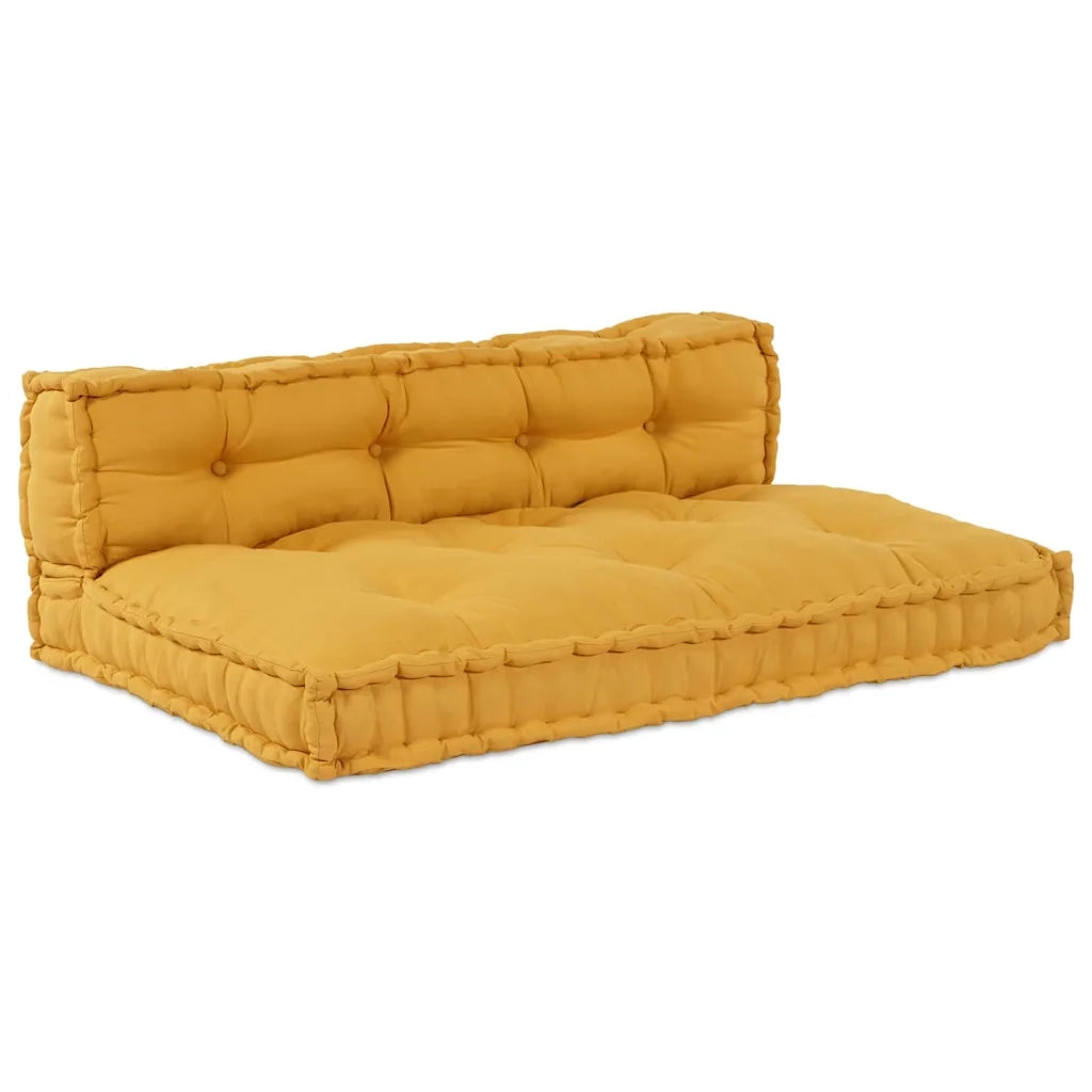 Cuscino per Divano Pallet 2 pcs Giallo 120 x 80 x 38 cm Tessuto 4019093