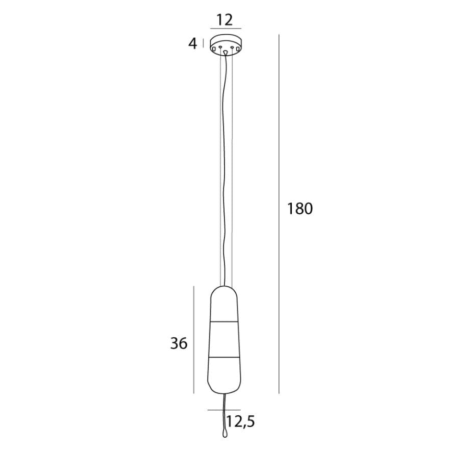 Lampada a sospensione Maxlight MAURI vetro ambra E14