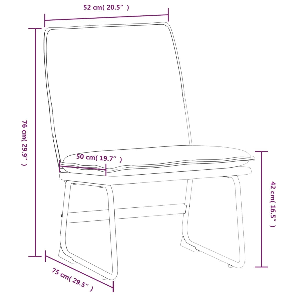 Poltrona | Sedia Lounge Nera 52x75x76 cm in Tessuto