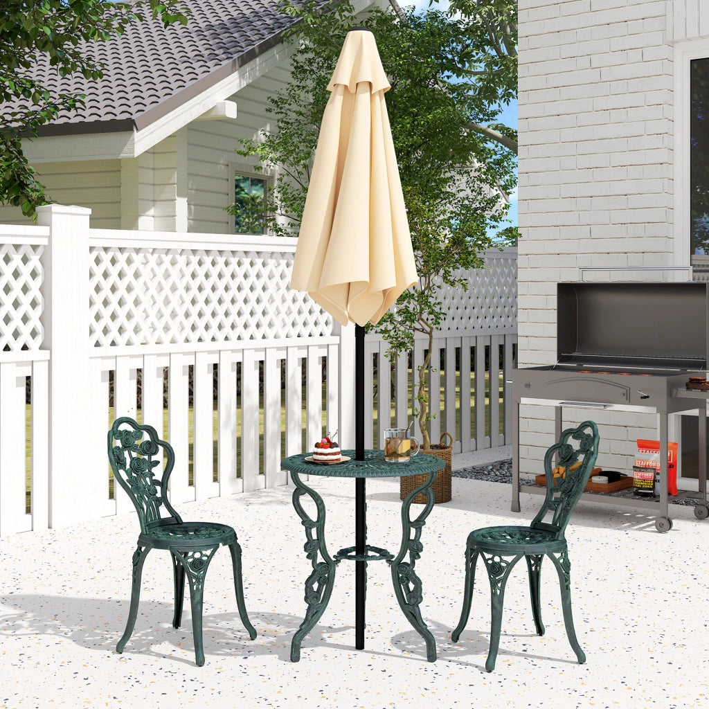 Set Bistrot da Giardino 2 Posti ¨C Xylo ¨C Alluminio Pressofuso Verde Antico