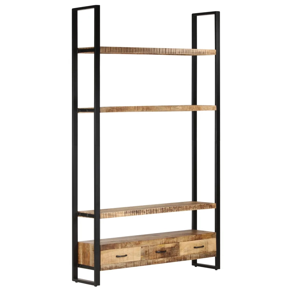 Libreria 118x30x200 cm in Legno Massello di Mango Grezzo 321052