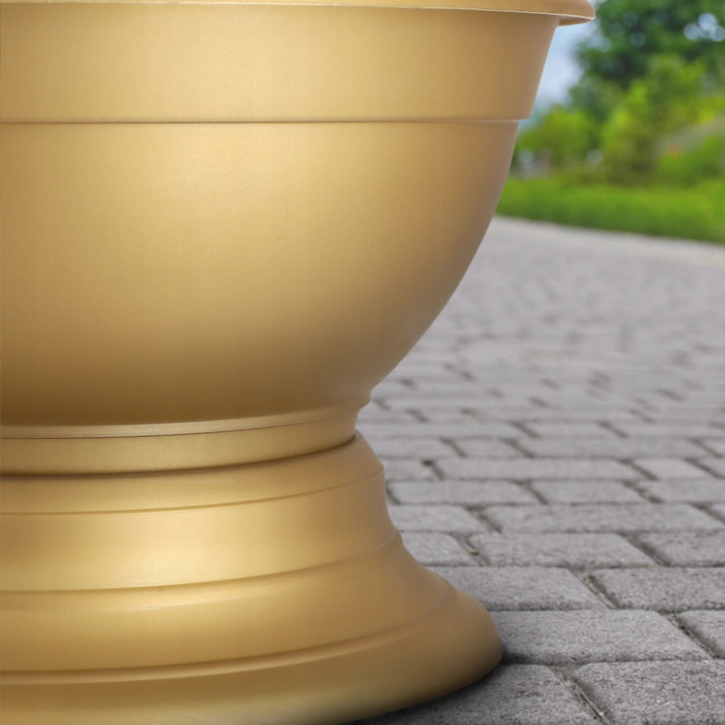 Vaso da fiori KADAX per lapide da cimitero, con coperchio in plastica, 22 cm.