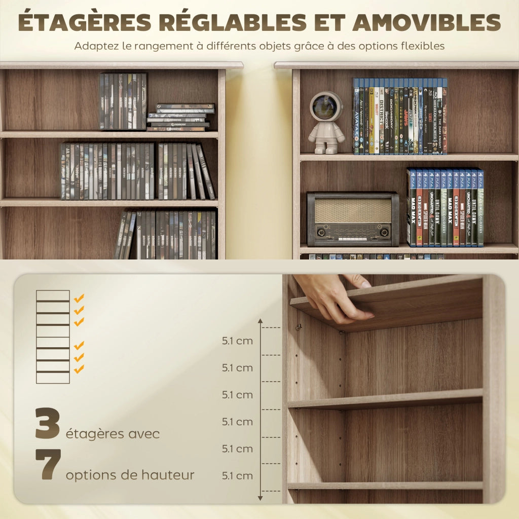 Libreria per CD e DVD ¨C zephmum ¨C Naturale