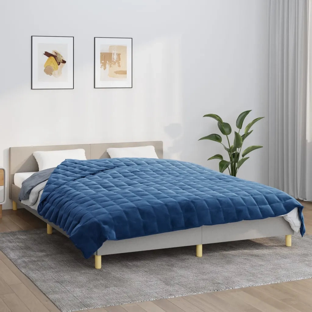 Coperta Ponderata Blu 200x220 cm 9 kg Tessuto