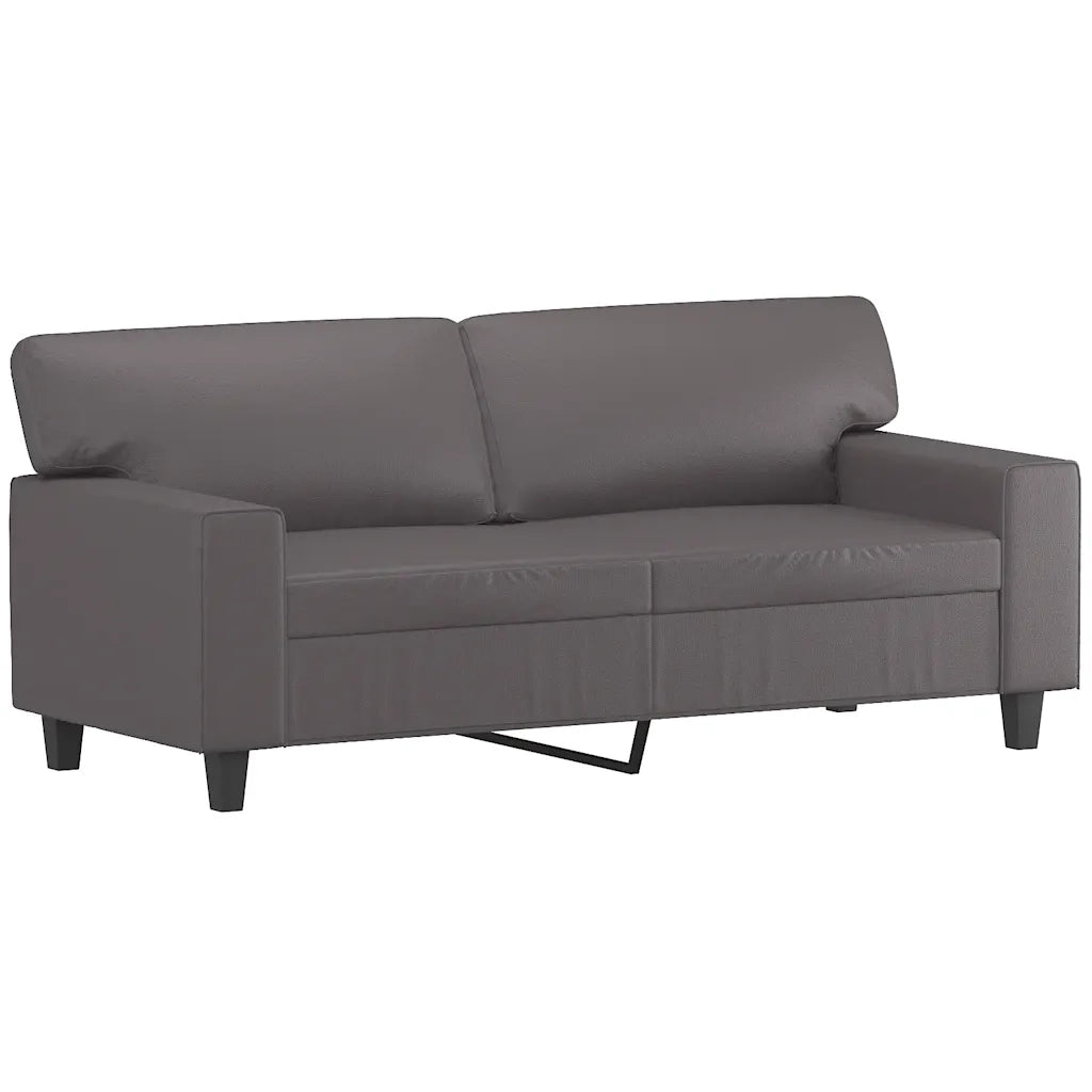 Divano a 2 Posti-Sofa 2 Posti Grigio 140 cm in Similpelle 960799