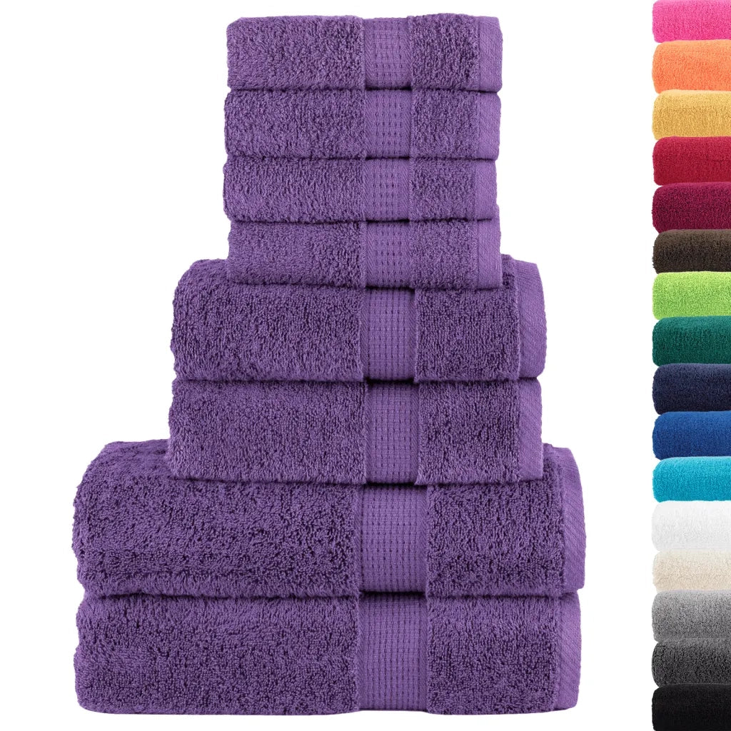 Set ASciugamani SOLUND 8 pz Viola 600 gsm 137545