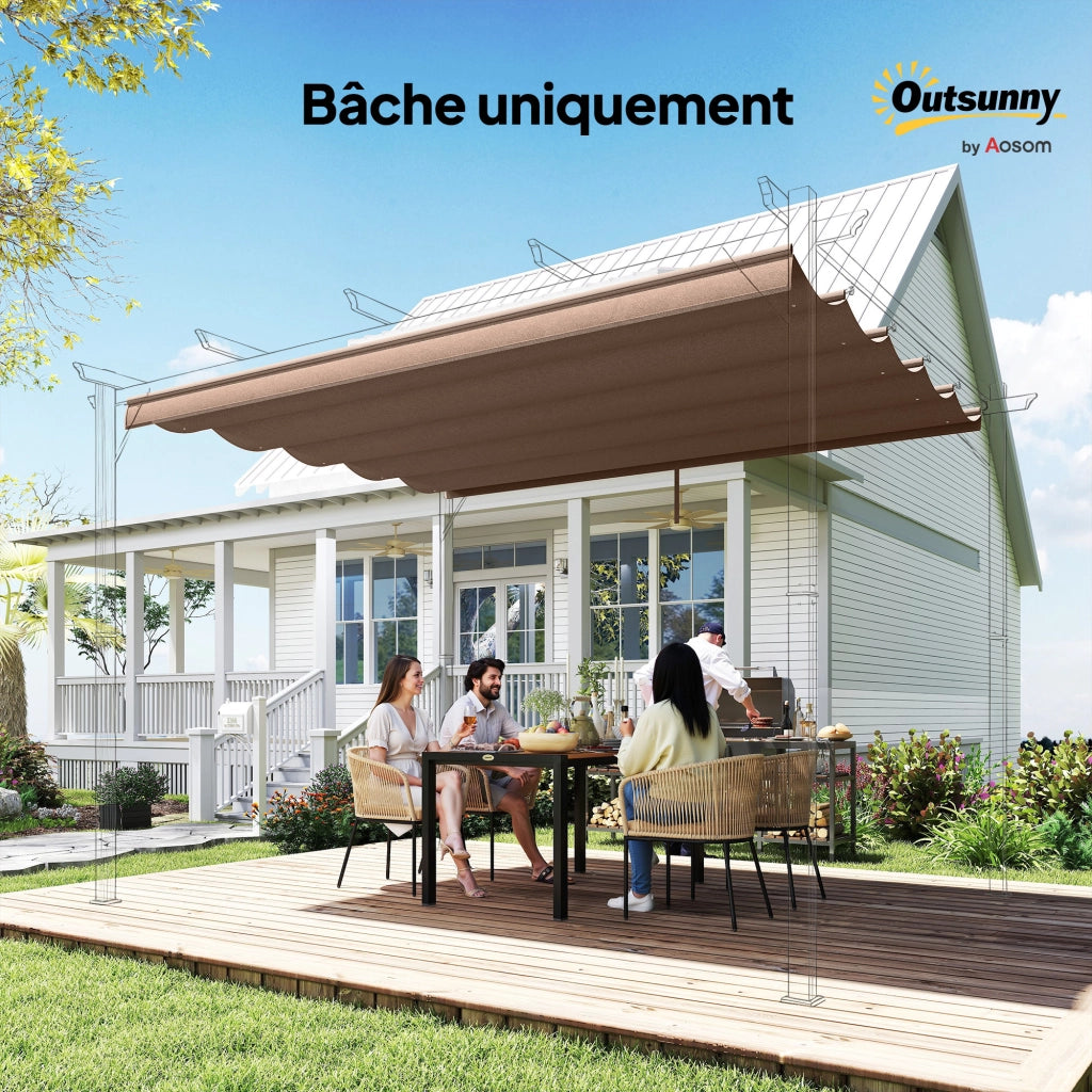 Telo per Pergola Retrattile ¨C Minimal ¨C 300x300 cm, Marrone