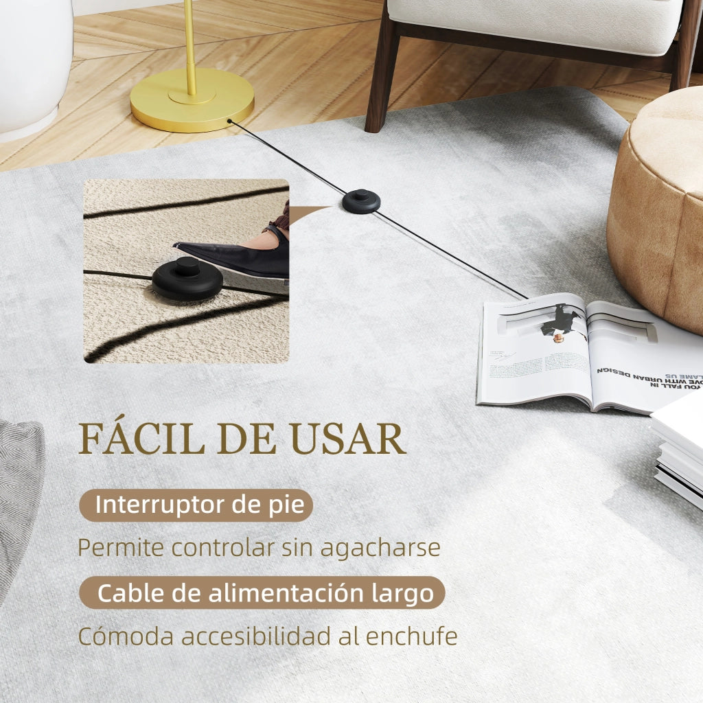 Lampada da Terra Moderna ¨C Minimal ¨C Bianco e Dorato 64x38x163.5 cm