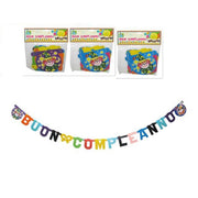Trade Shop - 3 Festone Buon Compleanno Striscione Per Party Festa Decorazione Feste -