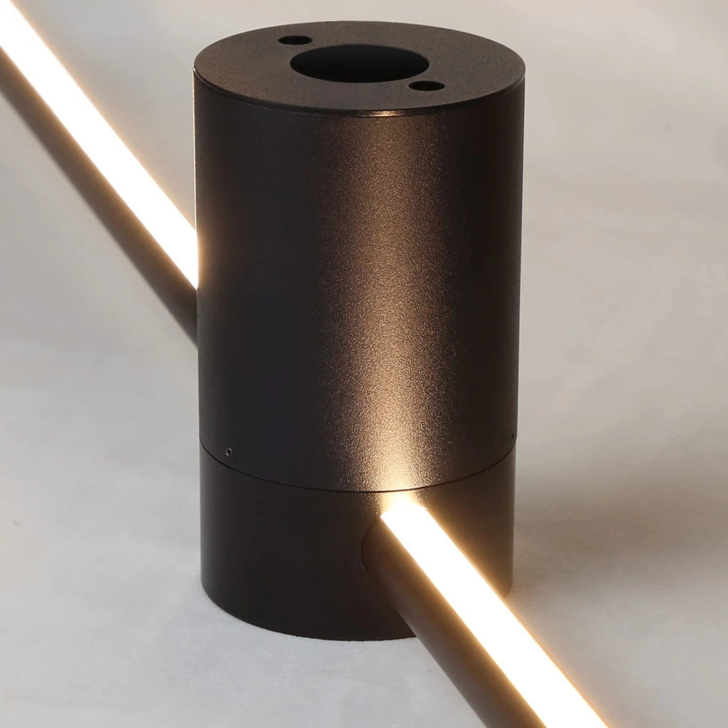 ZMH Applique LED nera dal design moderno e illuminazione rotante per scale per corridoio