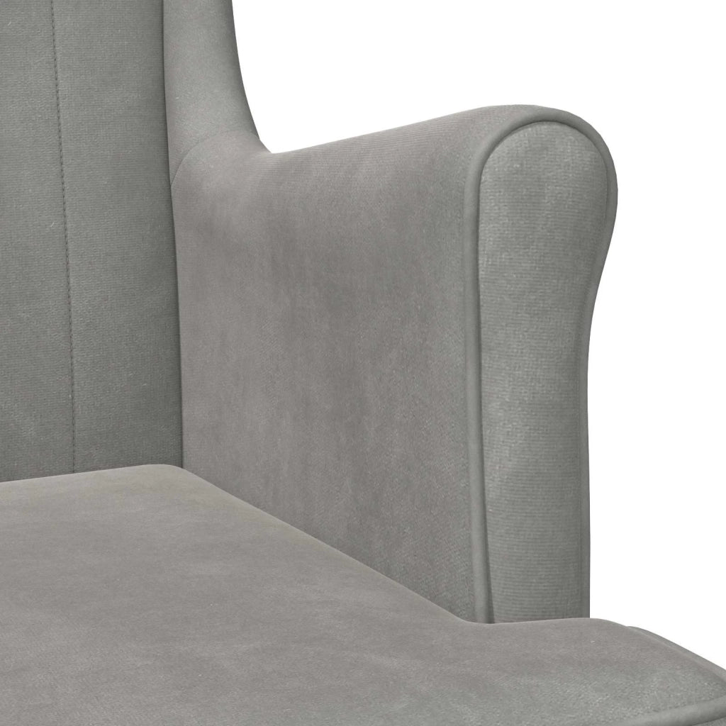 Poltrona | Sedia Relax Grigio Chiaro Velluto