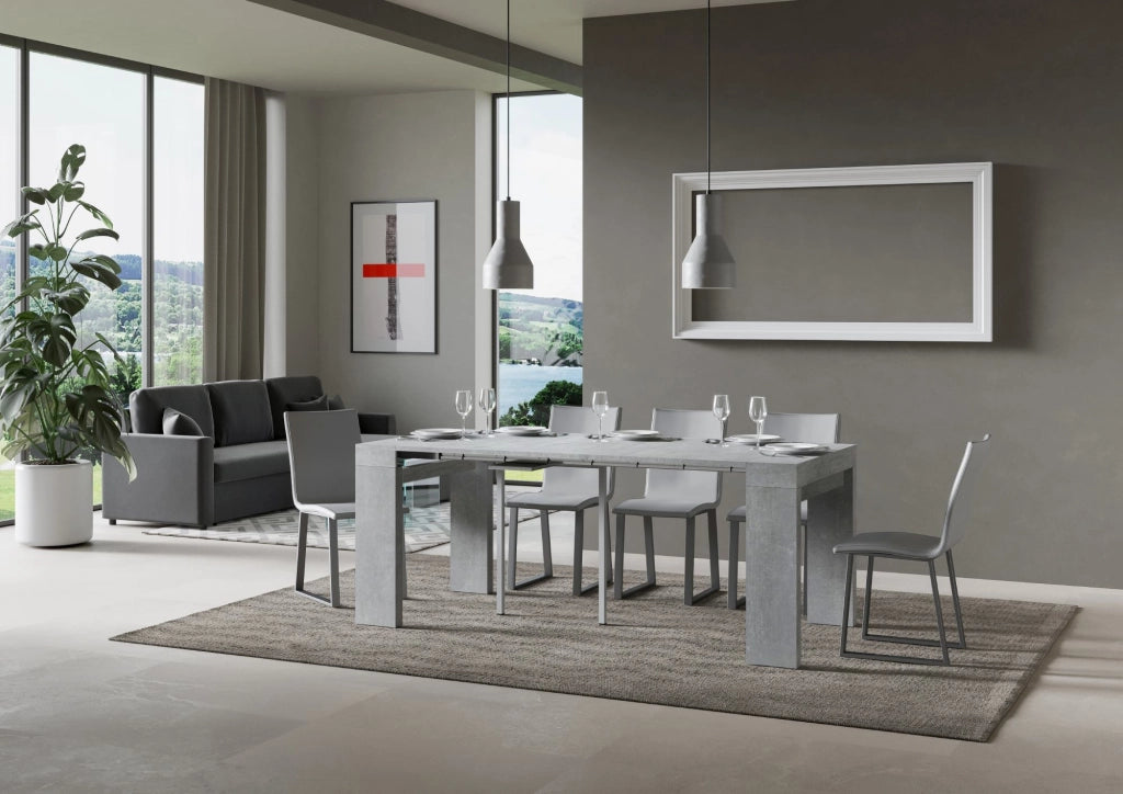 Consolle allungabile 90x40/196 cm Roxel Small Cemento