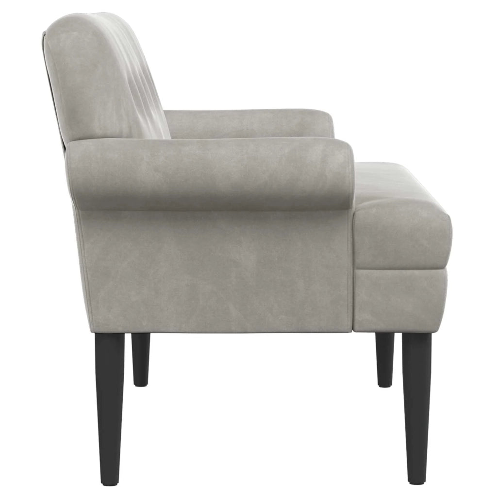 Loveseat con bottoni imbottiti Grigio Chiaro 120 x 66 x 78 cm 42041828