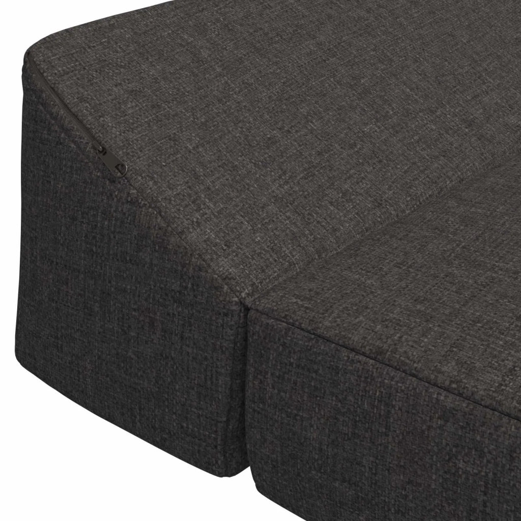 Divano Letto Pieghevole Grigio Scuro 120 x 60 x 49 cm Tessuto 900035
