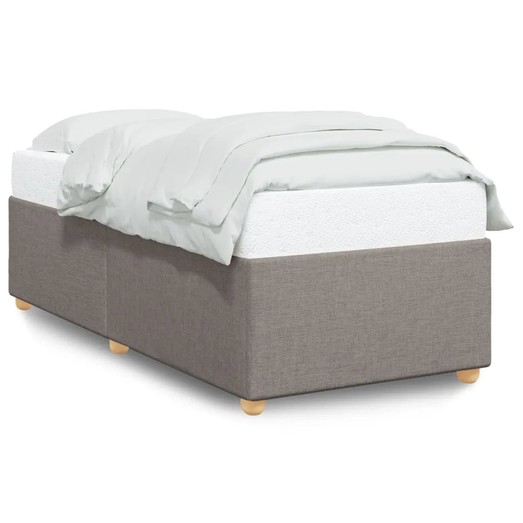 Letto singolo | Letto per adulti | Giroletto senza Materasso Tortora 80x200 cm Tessuto