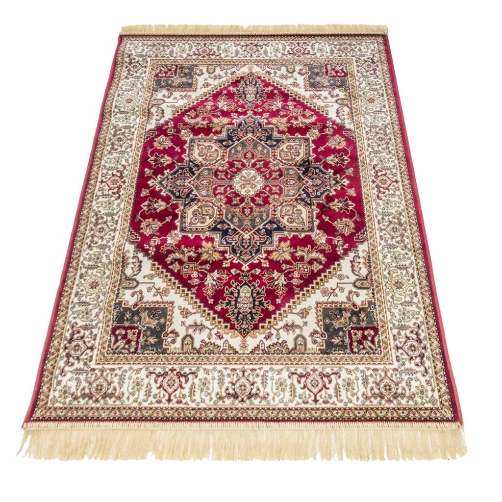 Tappeto RUBINE 304 Heriz VERDE cm.100x140 disegno classico persiano stile orientale tradizionale. Tappeto salotto, soggiorno, camera da letto, ingresso, corridoio.