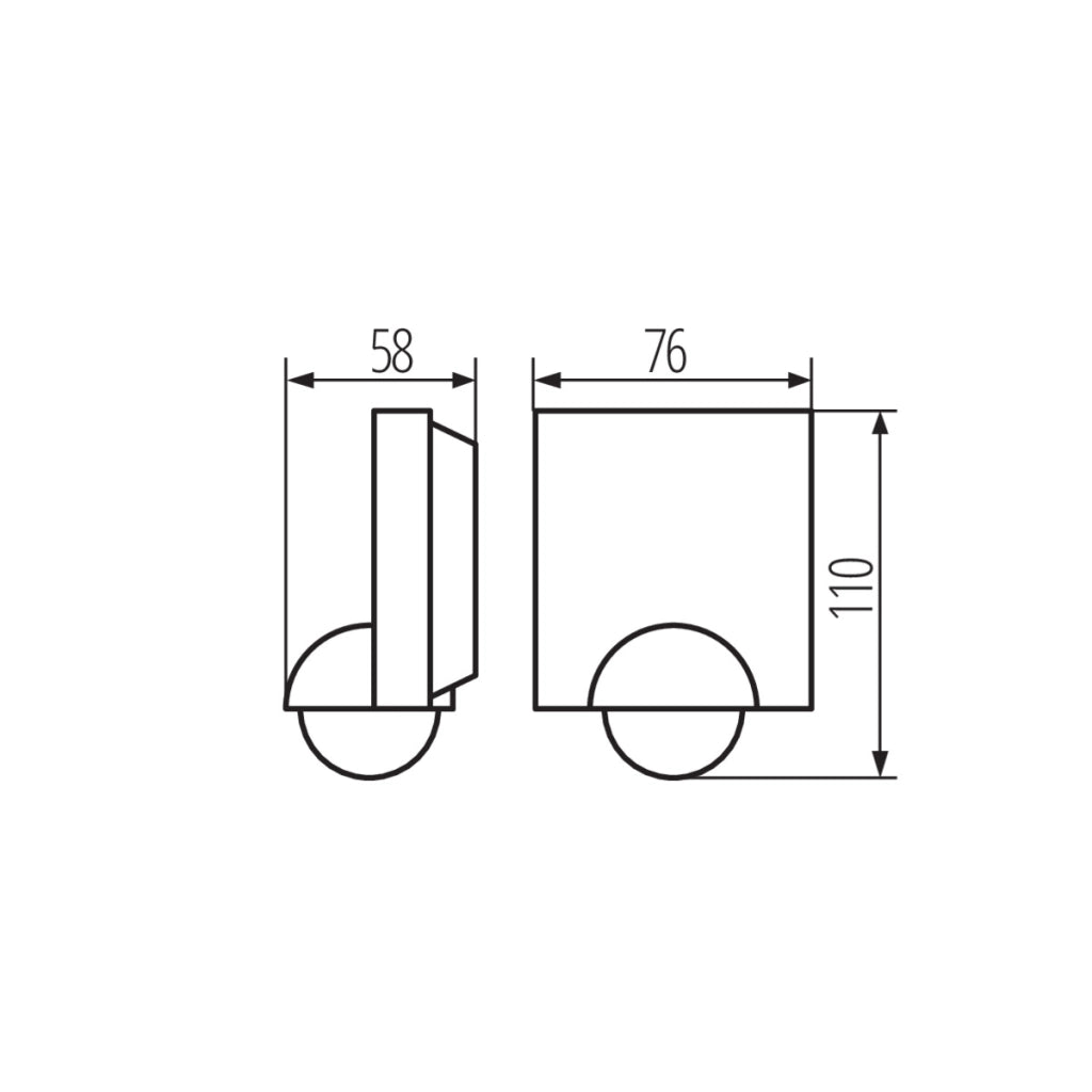Sensore movimento PIR esterno IP54 bianco Kanlux 37368
