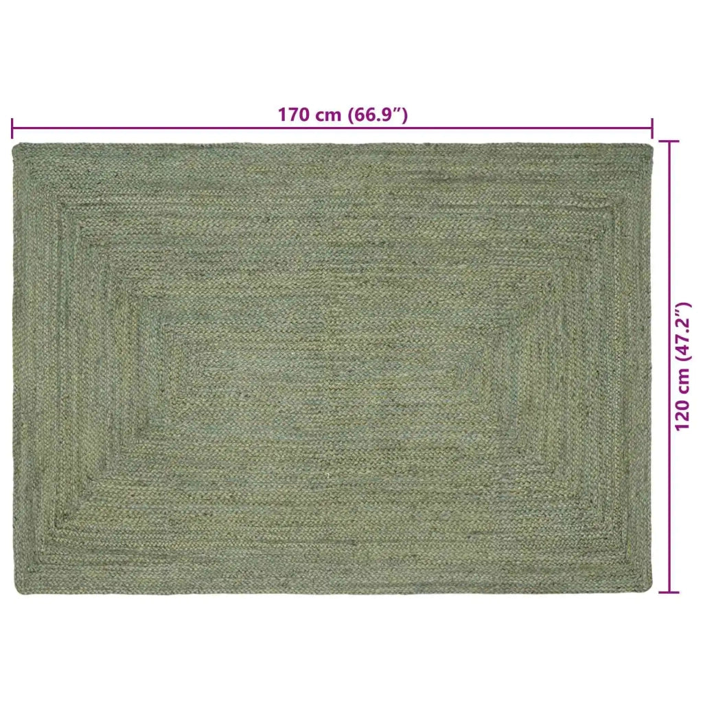 Tappeti per area | Tappeti a zone Rettangolare Verde Oliva 120 x 170 cm Juta