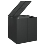 Contenitore da giardino in resina di vimini/cuscino 100 x 97,5 x 104 cm nero 02_0013159