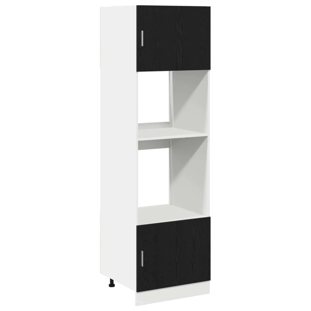 Armadio pensile | Mobile da Cucina Rovere Nero 60 x 57 x 207 cm Legno multistrato