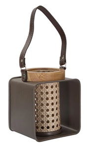 LANTERNA IRON-RATTAN CM 16X13X20
