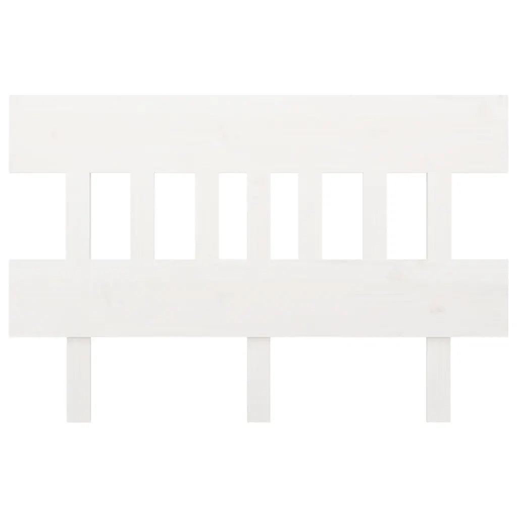 Testiera per Letto Bianca 143,5x3x81 cm Legno Massello di Pino 819121