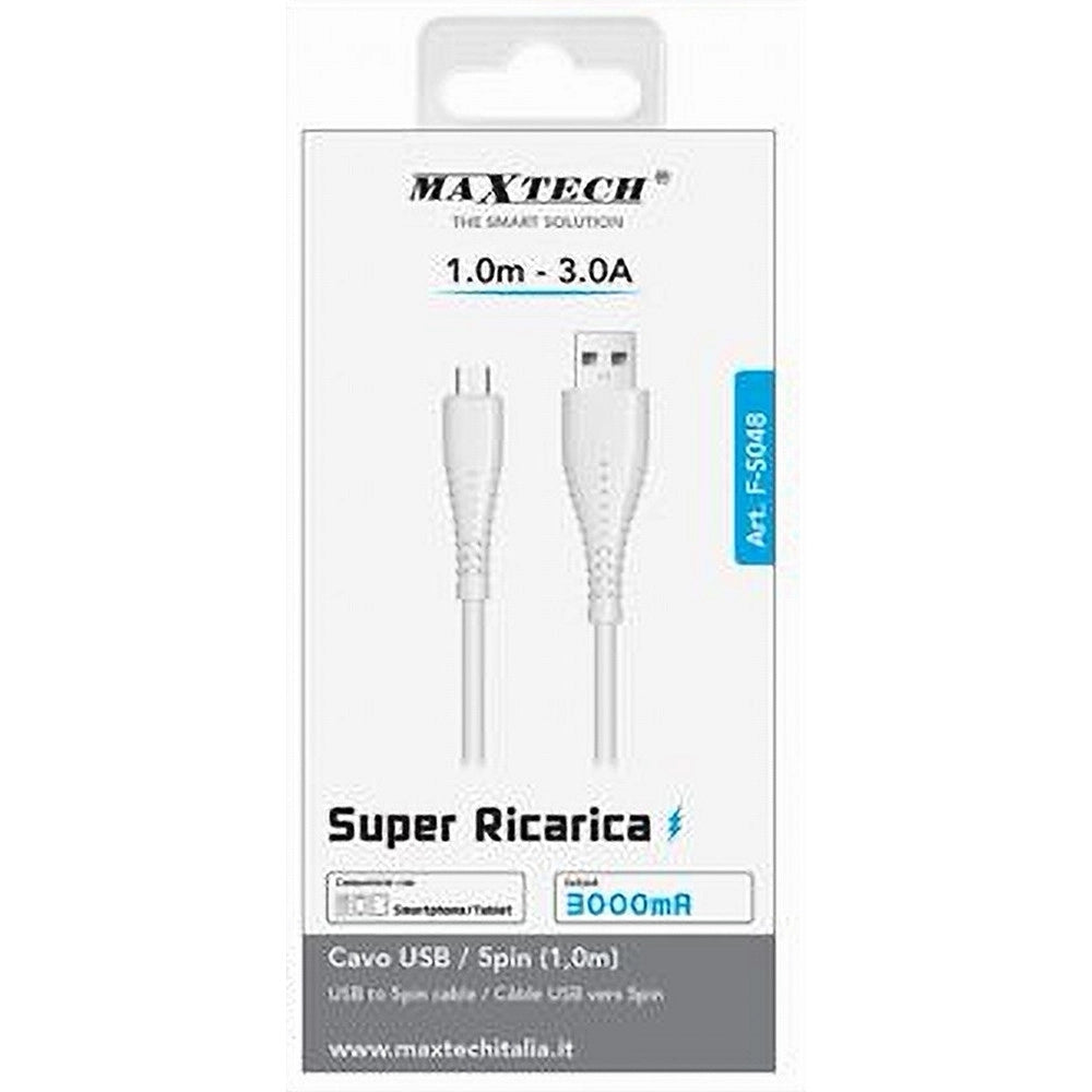 Trade Shop - Cavo Usb A Micro Usb 1 Metro Super Ricarica Dati 3a Per Tablet Smartphone F-s048 -