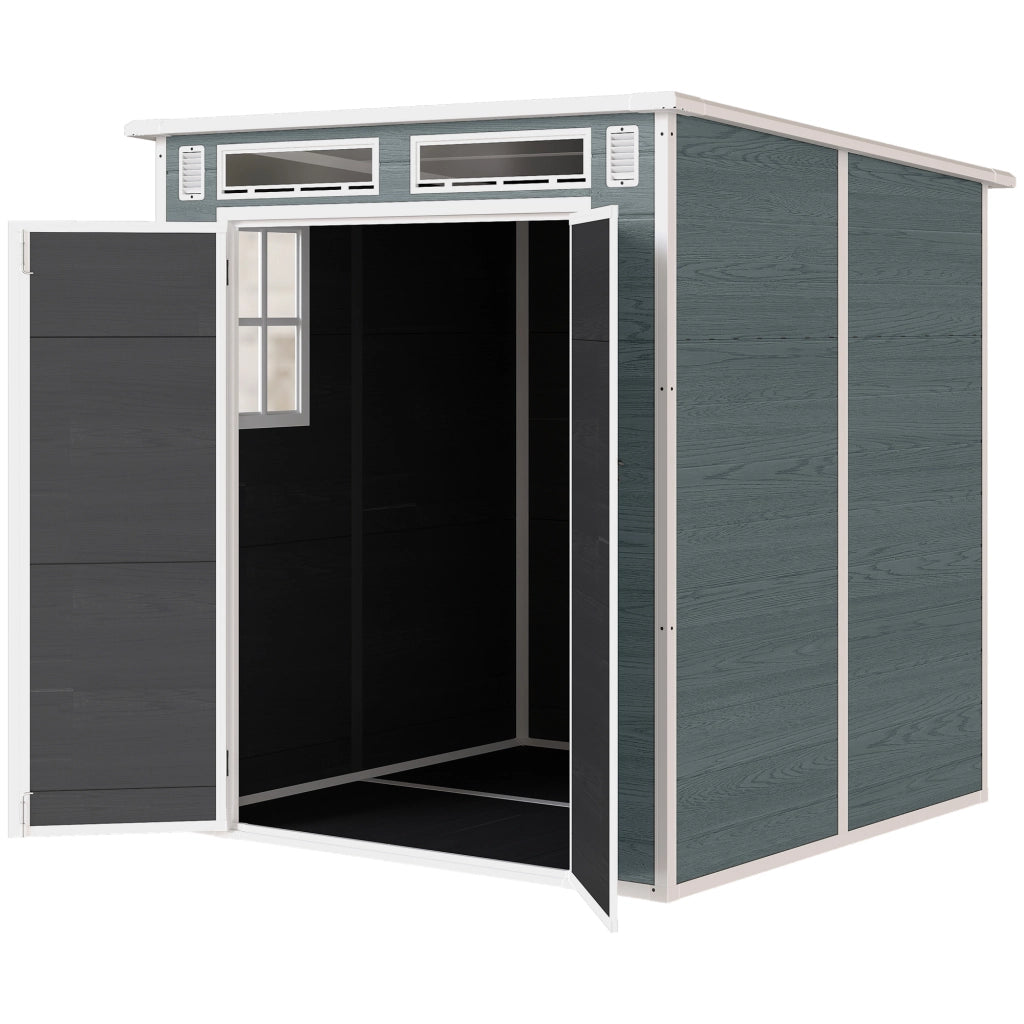 Casetta da Giardino ¨C Minimal ¨C Resina Grigio 3,3 m2