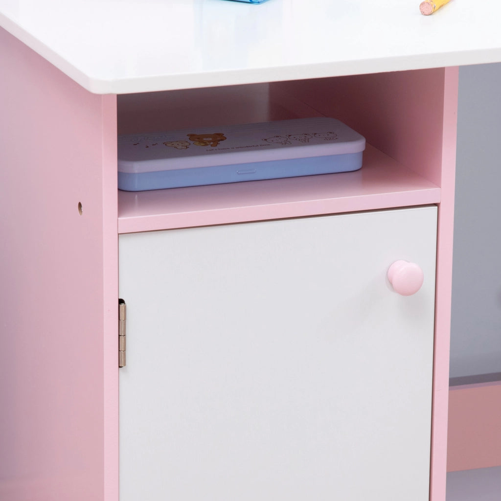Scrivania Bambini con Sedia e Organizzatore ¨C Minimal ¨C 90x45x85 cm Rosa
