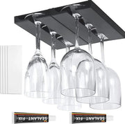 Supporto per Vini da Parete - Scaffale a Sospensione per Bottiglie - 2 Pezzi - Materiale Resistente in Plastica - Ideale per Casa, Bar e Ristorante