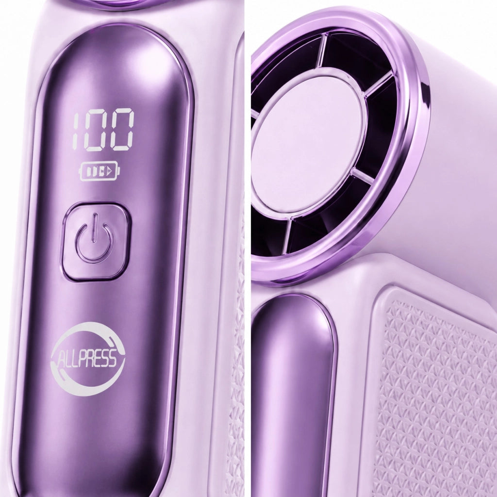 MINI VENTILATORE PORTATILE USB RICARICABILE DISPLAY VIAGGIO VELOCITA' CASA AS011