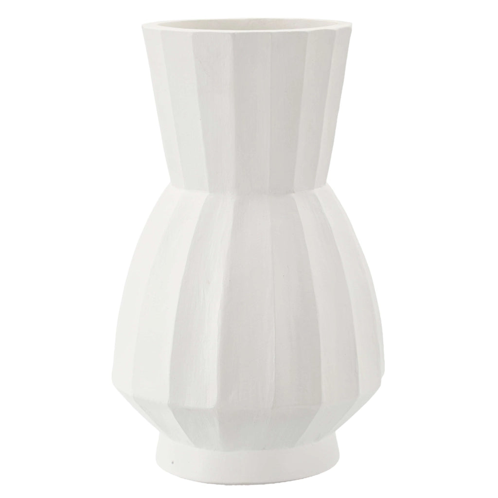 Darehamo, Vaso Lavorazione Scanalata, Bianco
