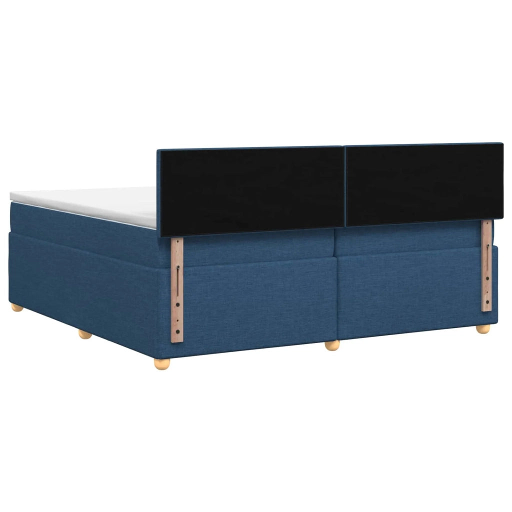 Letto box spring con materasso Blu 200 x 200 cm Tessuto 3451048
