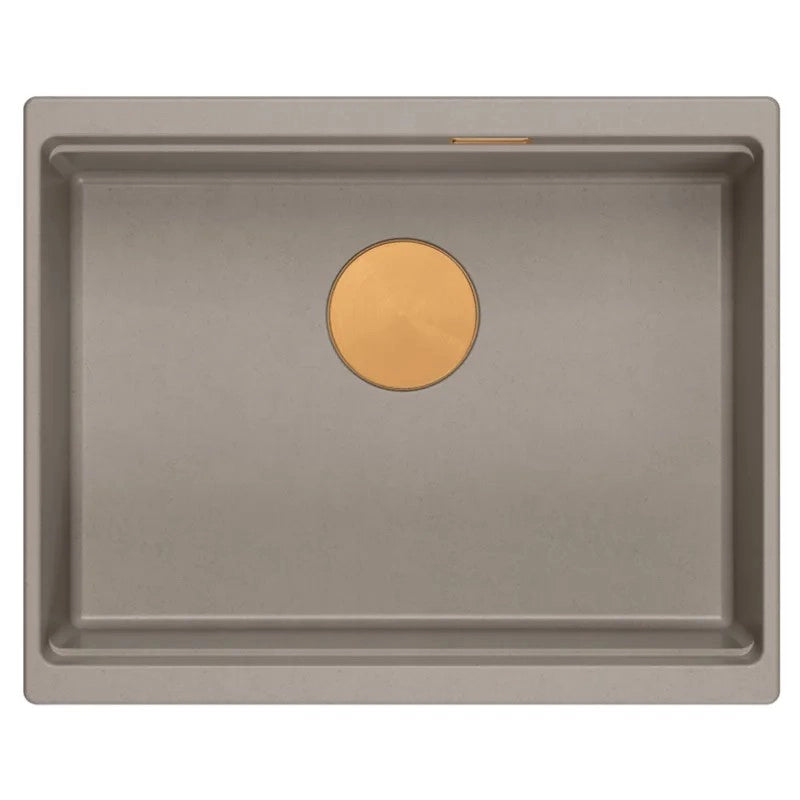 Lavello In Granito Logan 100 Beige Tappo acciaio