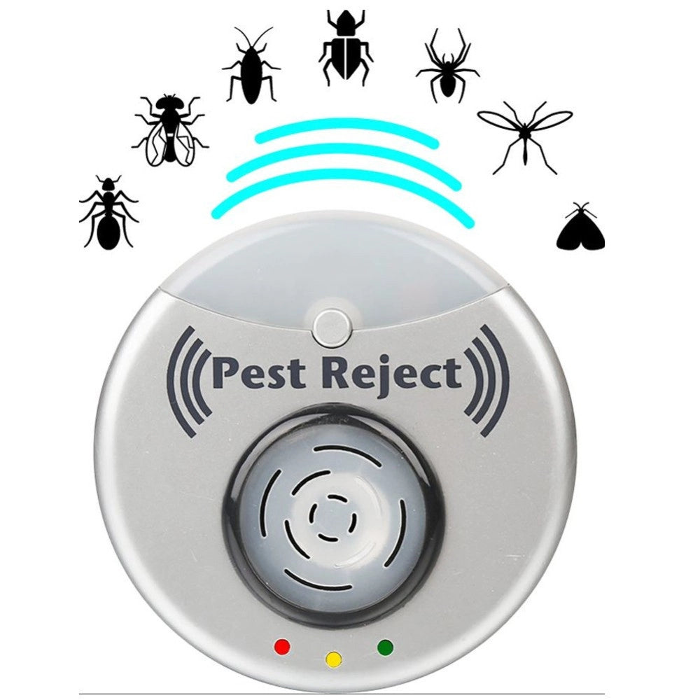 Trade Shop - Insetticida Repellente Elettrico Ad Ultrasuoni Scaccia Insetti Roditori Blatte -
