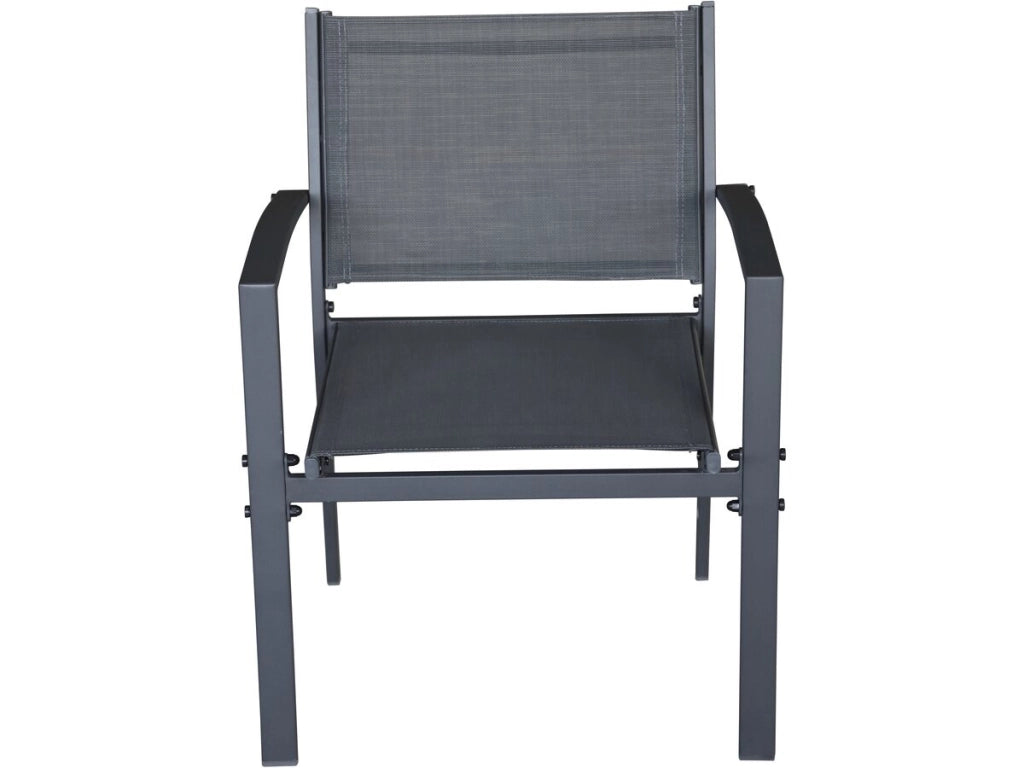 Set di mobili da giardino in metallo "Lino II" - 4 posti - Nero