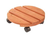PORTAVASO IN LEGNO CON RUOTE- - ø cm.25 - 2 pezzi VETTE