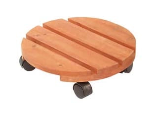 PORTAVASO IN LEGNO CON RUOTE- - ø cm.25 - 2 pezzi VETTE