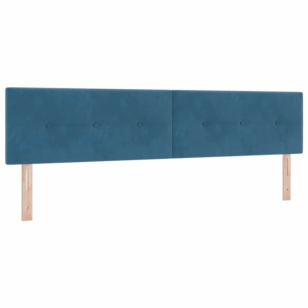 Letto box spring con materasso Blu Scuro 200 x 200 cm Velluto 3451749