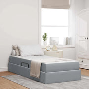 Letto con contenitore e materasso Grigio chiaro 100 x 200 cm 3399640