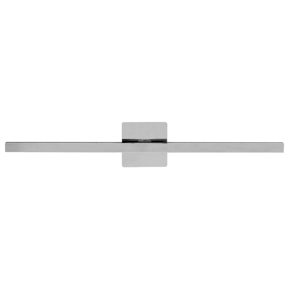 Lampada specchio con luce LED in metallo orizzontale stile moderno argento