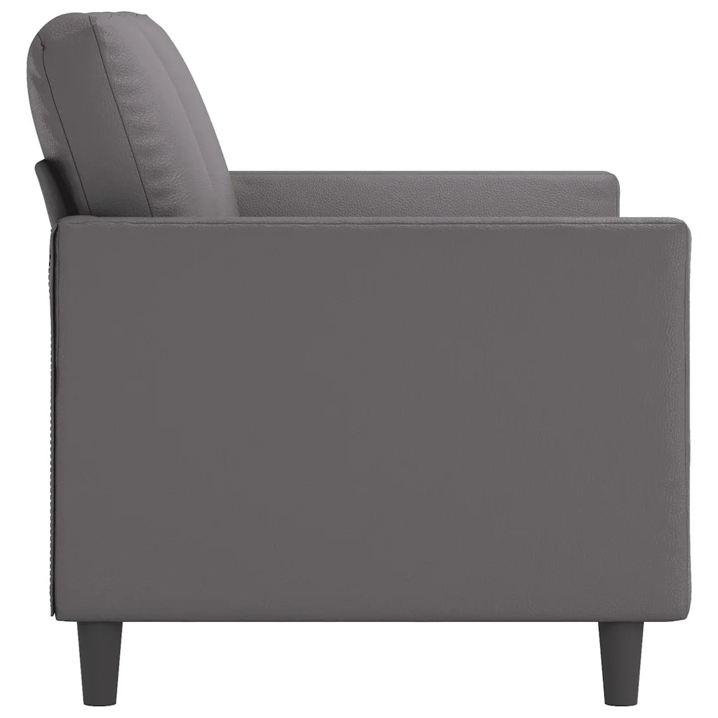 Divano a 2 Posti-Sofa 2 Posti Grigio 120 cm in Similpelle 206312
